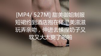 [MP4/ 527M] 甜美御姐制服短裙约到酒店抱在怀里美滋滋玩弄亲吻，伸进去揉捏奶子又软又大太爽了啪啪