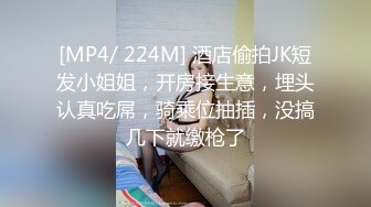 [MP4/ 224M] 酒店偷拍JK短发小姐姐，开房接生意，埋头认真吃屌，骑乘位抽插，没搞几下就缴枪了