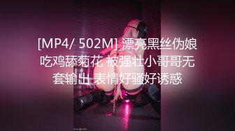 [MP4/ 502M] 漂亮黑丝伪娘吃鸡舔菊花 被强壮小哥哥无套输出 表情好骚好诱惑