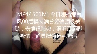 [MP4/ 501M] 今日刚播港台风00后模特满分颜值顶级美腿，表情很销魂，很听话舔脚吸蛋，道具爆菊无毛骚逼