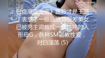 云盘高质泄密》露脸才是王道！表里不一极品绝顶反差美女已被男主调教成一条纯纯的人形母G，各种SM调教性爱，对白淫荡 (5)