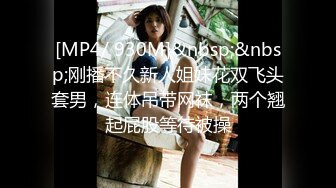 [MP4/ 930M]&nbsp;&nbsp;刚播不久新人姐妹花双飞头套男，连体吊带网袜，两个翘起屁股等待被操