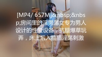 [MP4/ 657M]&nbsp;&nbsp;房间里的淫男荡女专为男人设计的性爱设备，抗腿爆草玩弄，床上后入抽插淫荡刺激