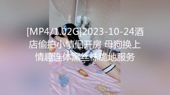 [MP4/1.02G]2023-10-24酒店偷拍小情侣开房 母狗换上情趣连体黑丝袜跪地服务